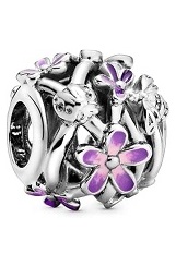 pretty silver openwork daisy Pandora baby charm